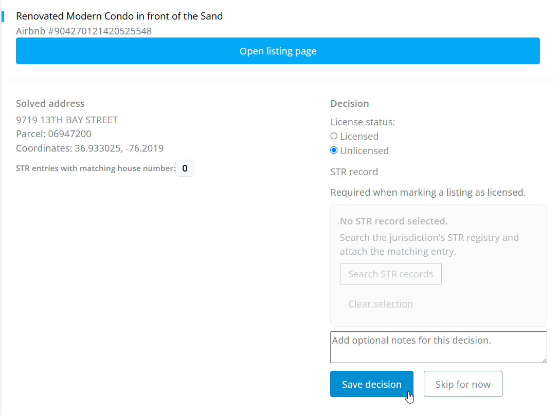 The unlicensed review queue
