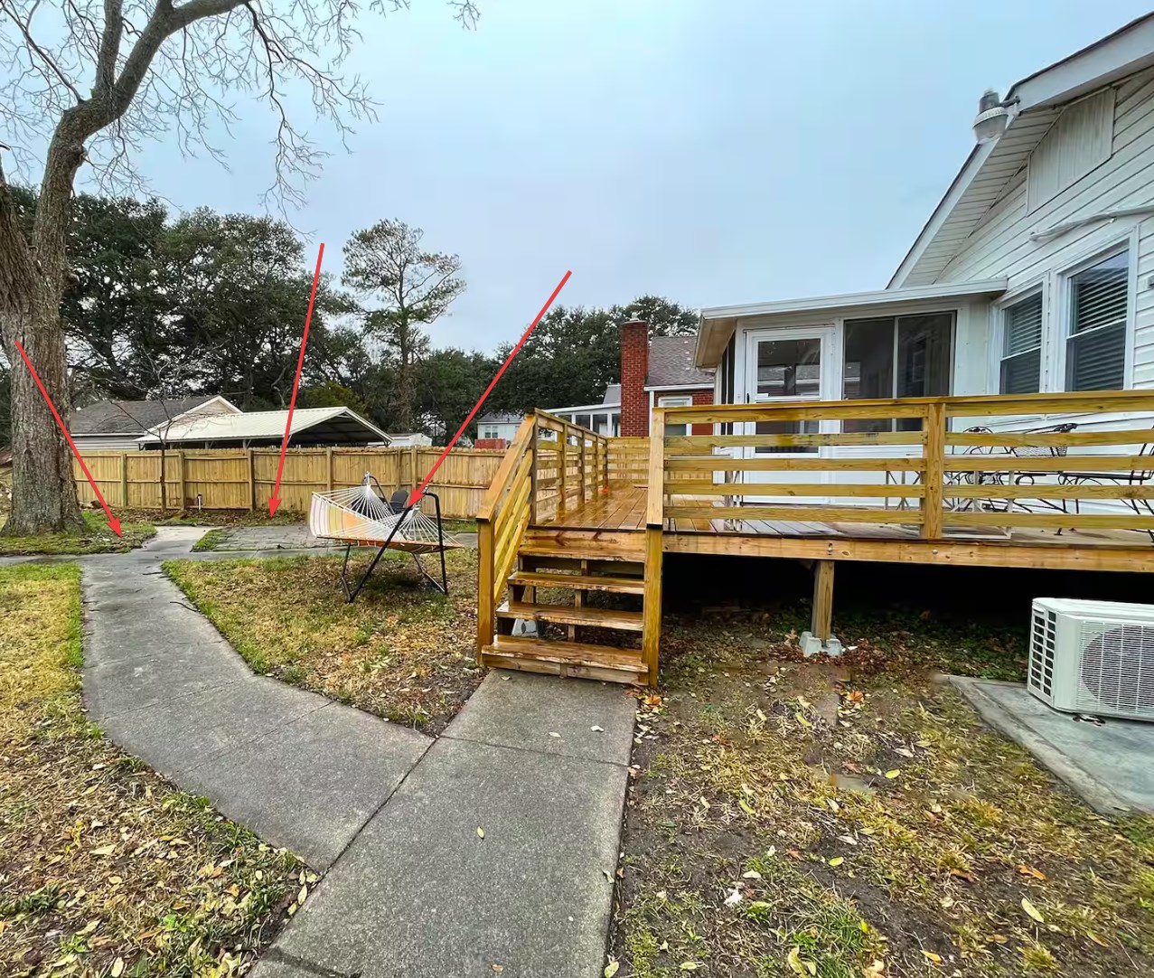 Backyard photo from the Airbnb listing