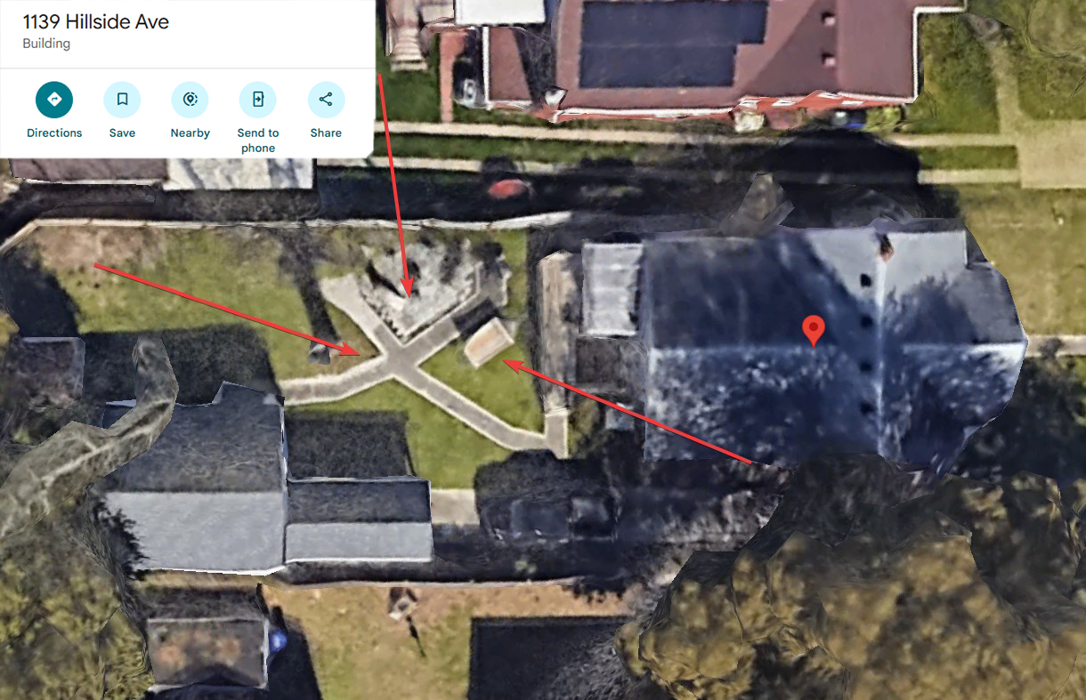 Satellite imagery of the same backyard